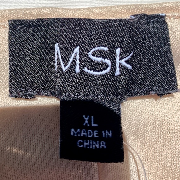 MSK Sequin Shift Dress XL Copper Pink Short Sleeve Mini - Picture 9 of 17